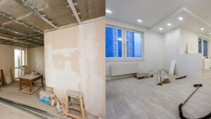 Avant/après d'une rénovation d'un appartement